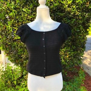 Black Crochet/knitted top